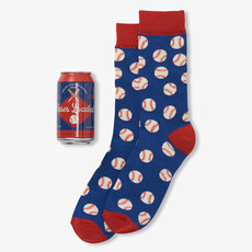 Little Blue House Bases Loaded  Men's   Beer Can Socks   BC1BALL005