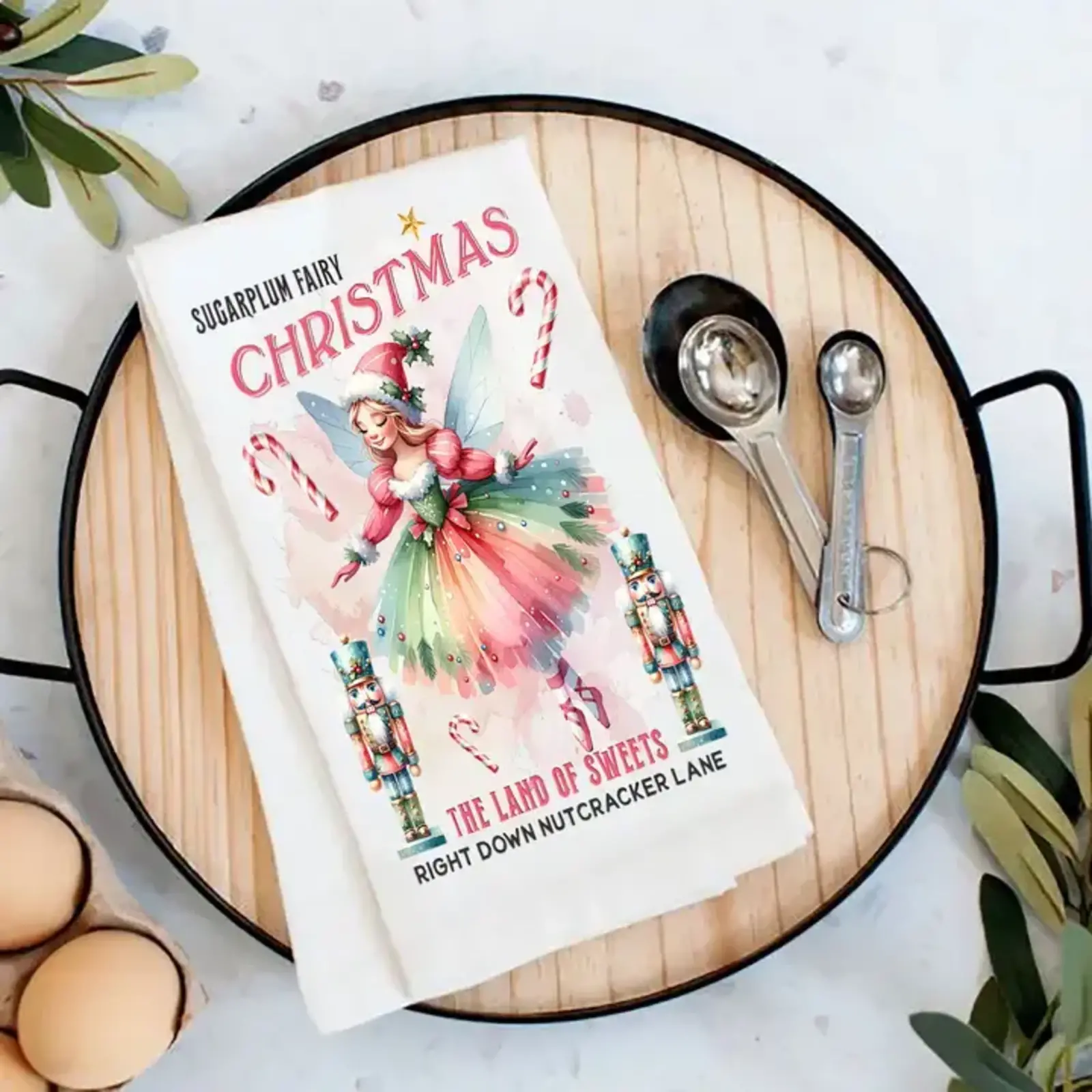 Avery Lane Christmas Sugarplum Fairy Tea Towel   TT-5012 loading=