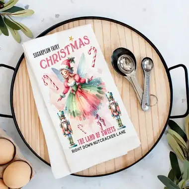 Avery Lane Christmas Sugarplum Fairy NEWBERRY Tea Towel   TT-5012NBY