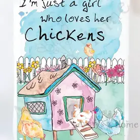 Avery Home Girl Who Loves Her Chickens Kitchen Towel  FSTT_TX10