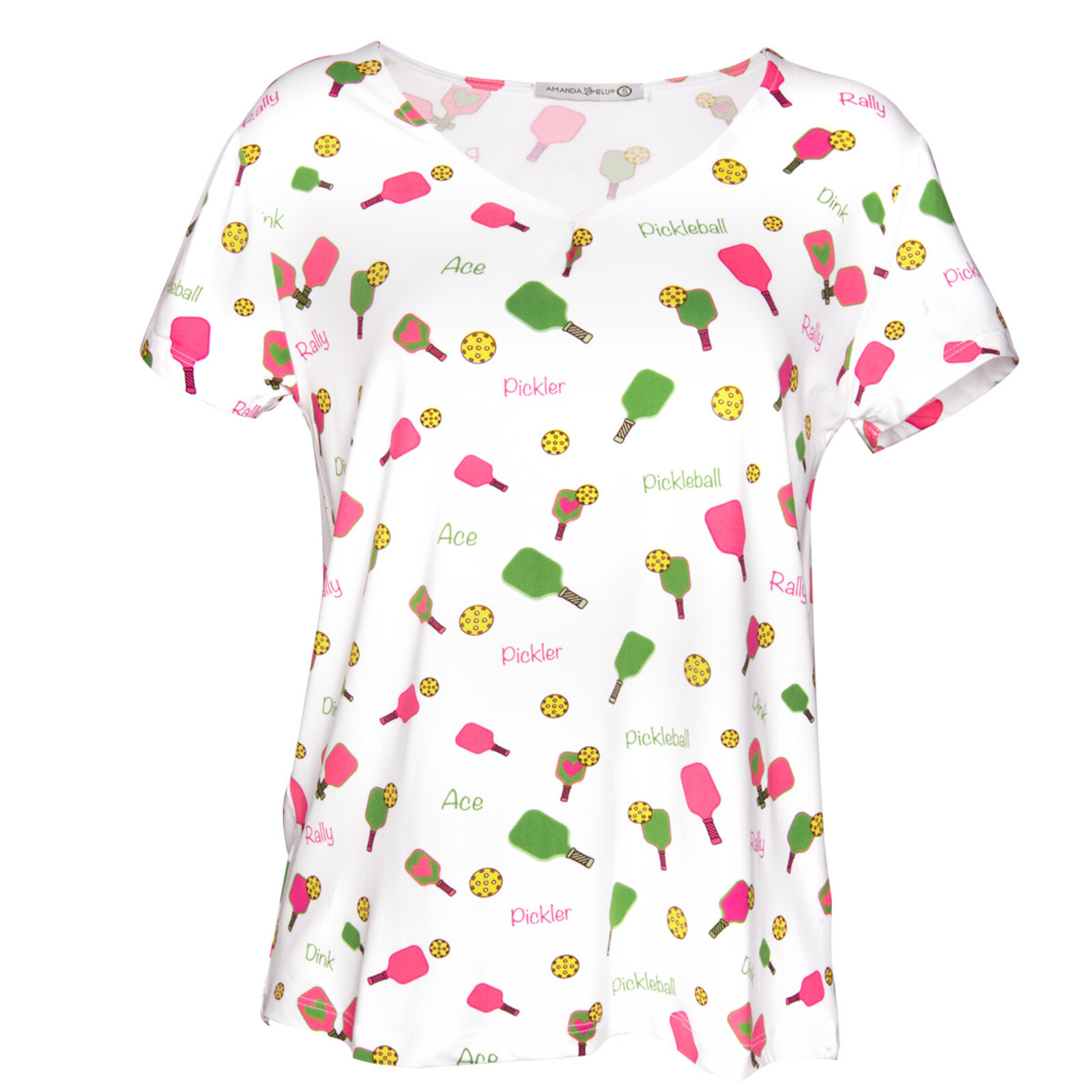 Amanda Blu Pickleball V Neck Top  97739 loading=