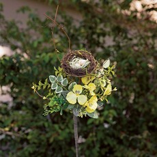 Meravic PANSY TWIG SPRAY W/NEST/PANSY  T5214 SP