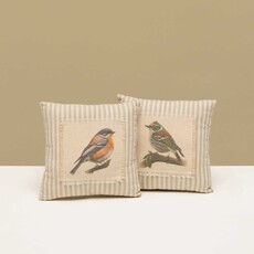 Meravic PILLOW BIRD 6"x6" SMALL  (1)  BEIGE/CREAM PLUSH  T5381