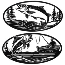 CBK Laser Cut Fishing Wall Decor    CB187309