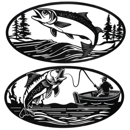 CBK Laser Cut Fishing Wall Decor    CB187309