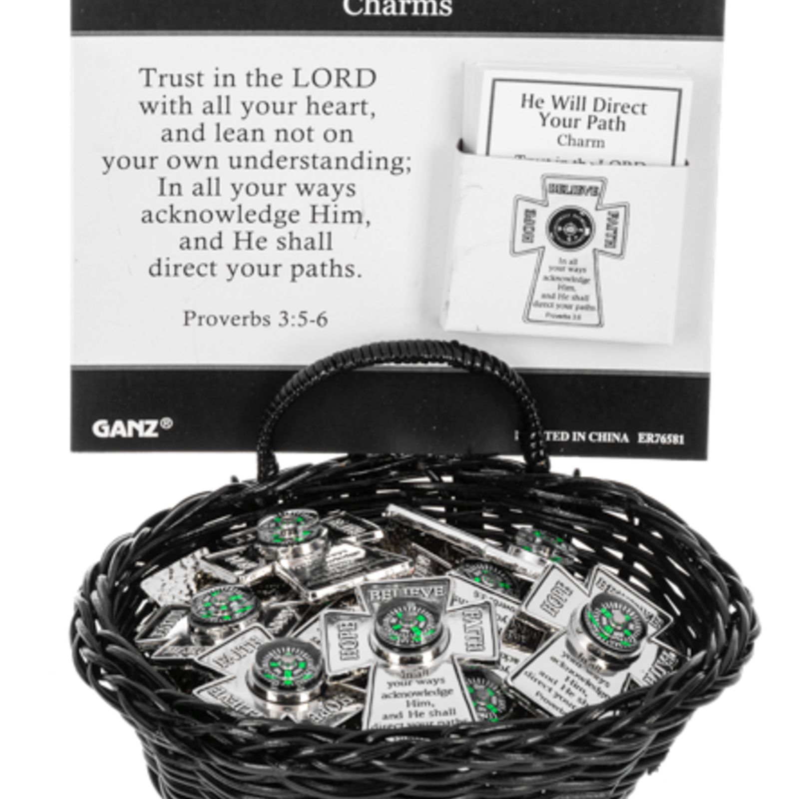 Ganz He Will Direct Your Path Charm  ER76581 loading=