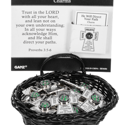 Ganz He Will Direct Your Path Charm  ER76581