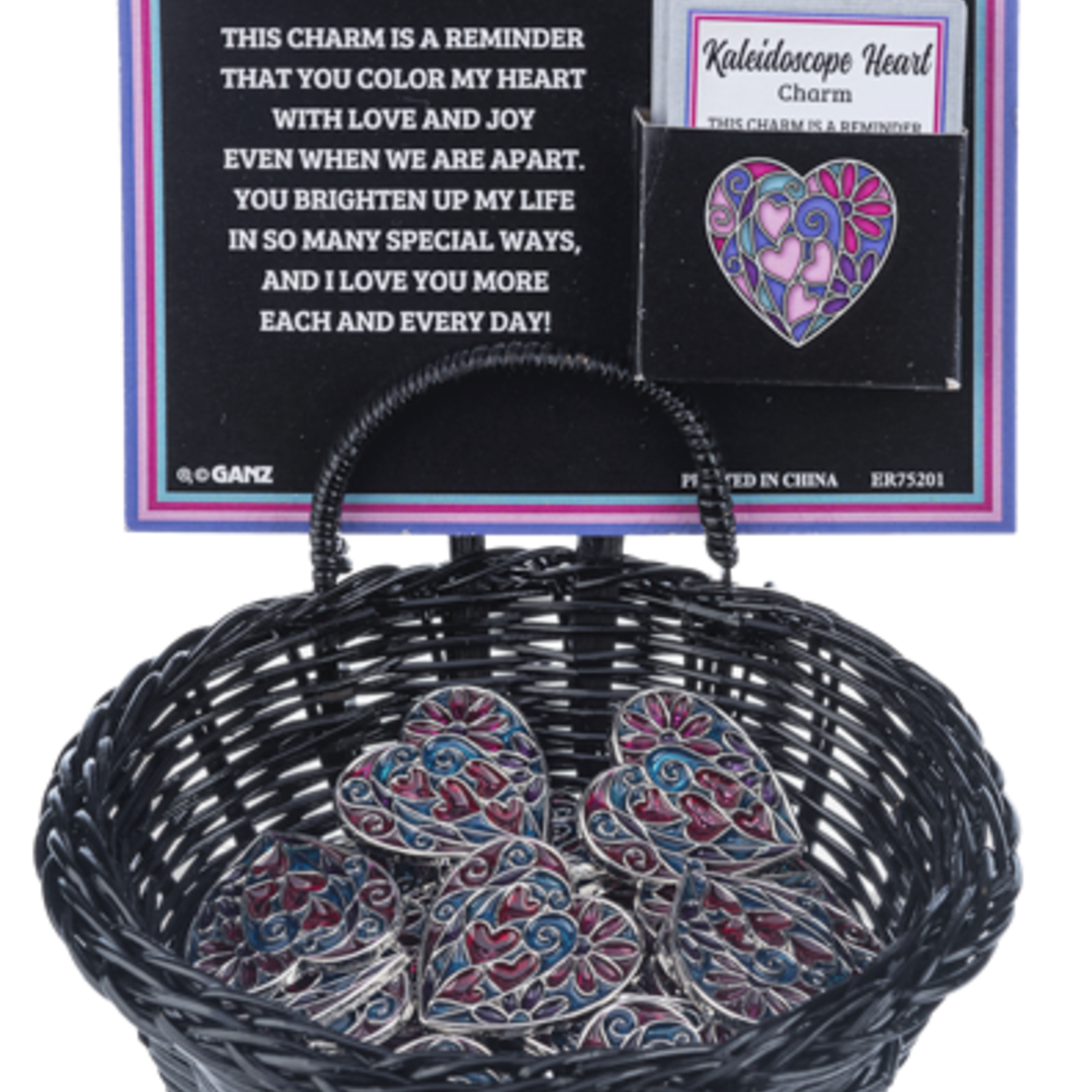 Ganz Kaleidoscope Heart Charm  ER75201 loading=