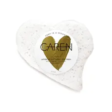 Caren Caren Shower Soap Sponge - Loved - White Heart  WHITEH1194