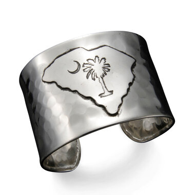 aasha Bracelet-South Carolina – State outline with Palmetto Moon B40SC