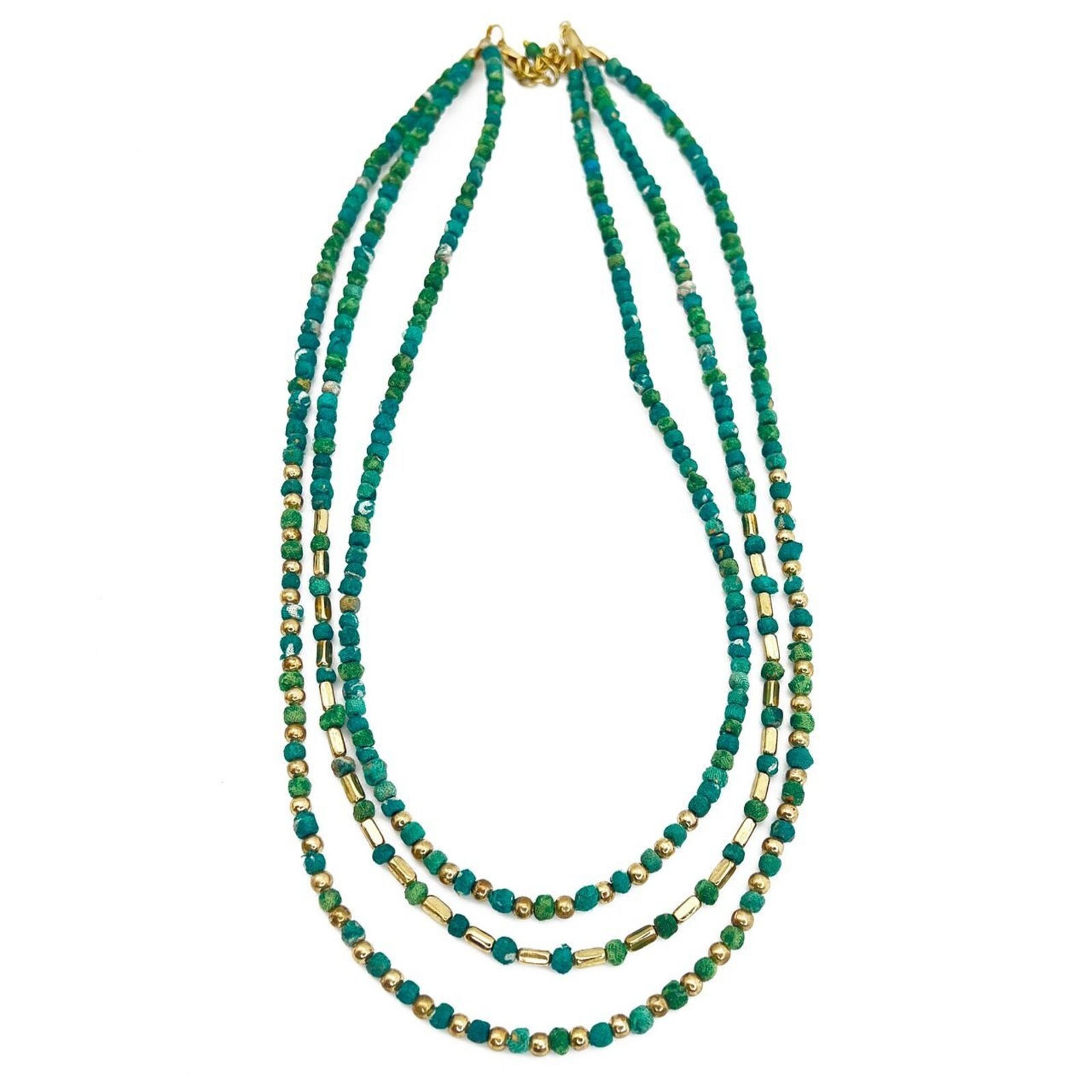 Anju Necklace-Aasha Glimmer Seaglass Layered  N5504C loading=