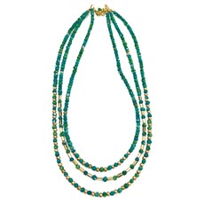 Anju Necklace-Aasha Glimmer Seaglass Layered  N5504C