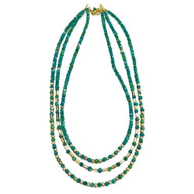 Anju Necklace-Aasha Glimmer Seaglass Layered  N5504C