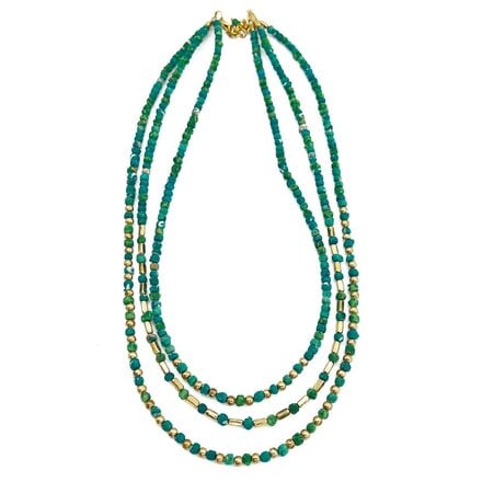 Anju Necklace-Aasha Glimmer Seaglass Layered  N5504C
