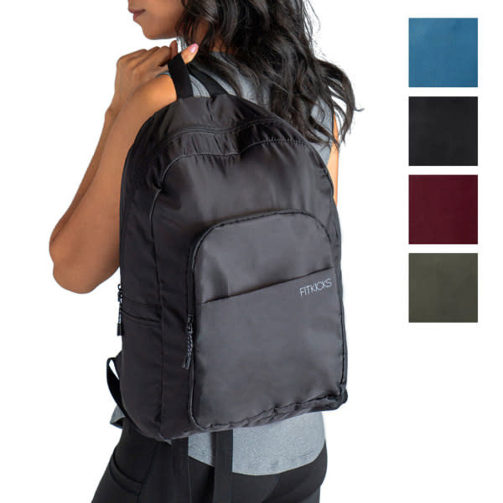 FITKICKS Fitkicks Hideaway Packable Backpack (1) FKHB loading=