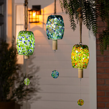 Evergreen Enterprises She Shed Garden Bell, Solar Art Glass, (1)  2WC2465