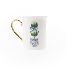 Mary Square Gold Handle Mug Topiary   61660