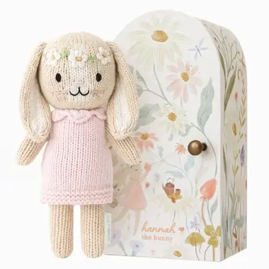 cuddle+kind Tiny Hannah the Bunny 6"  with Tiny Home   TINYBUNHANPK4