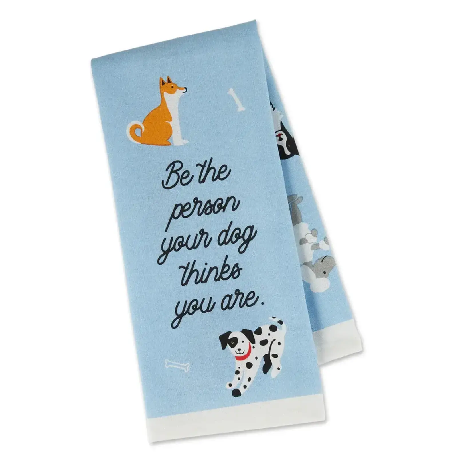 Design Imports DII Dog Person Printed Dishtowel 754537 loading=