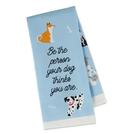 Design Imports DII Dog Person Printed Dishtowel 754537