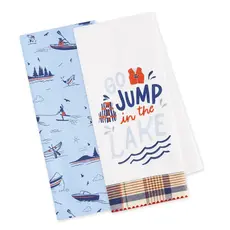 Design Imports DII Go Jump In The Lake Dishtowel Set of 2   756754