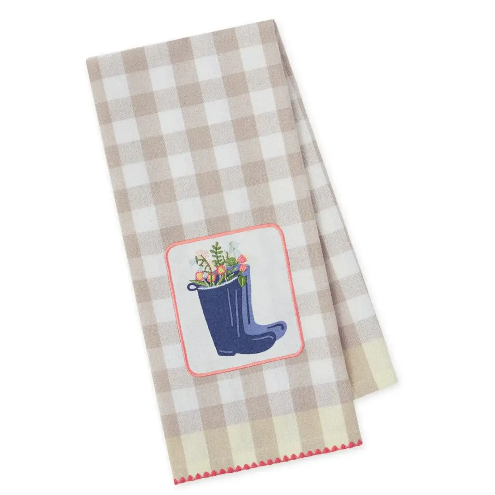 Design Imports DII Rain Boots Embellished Dishtowel  756664 loading=