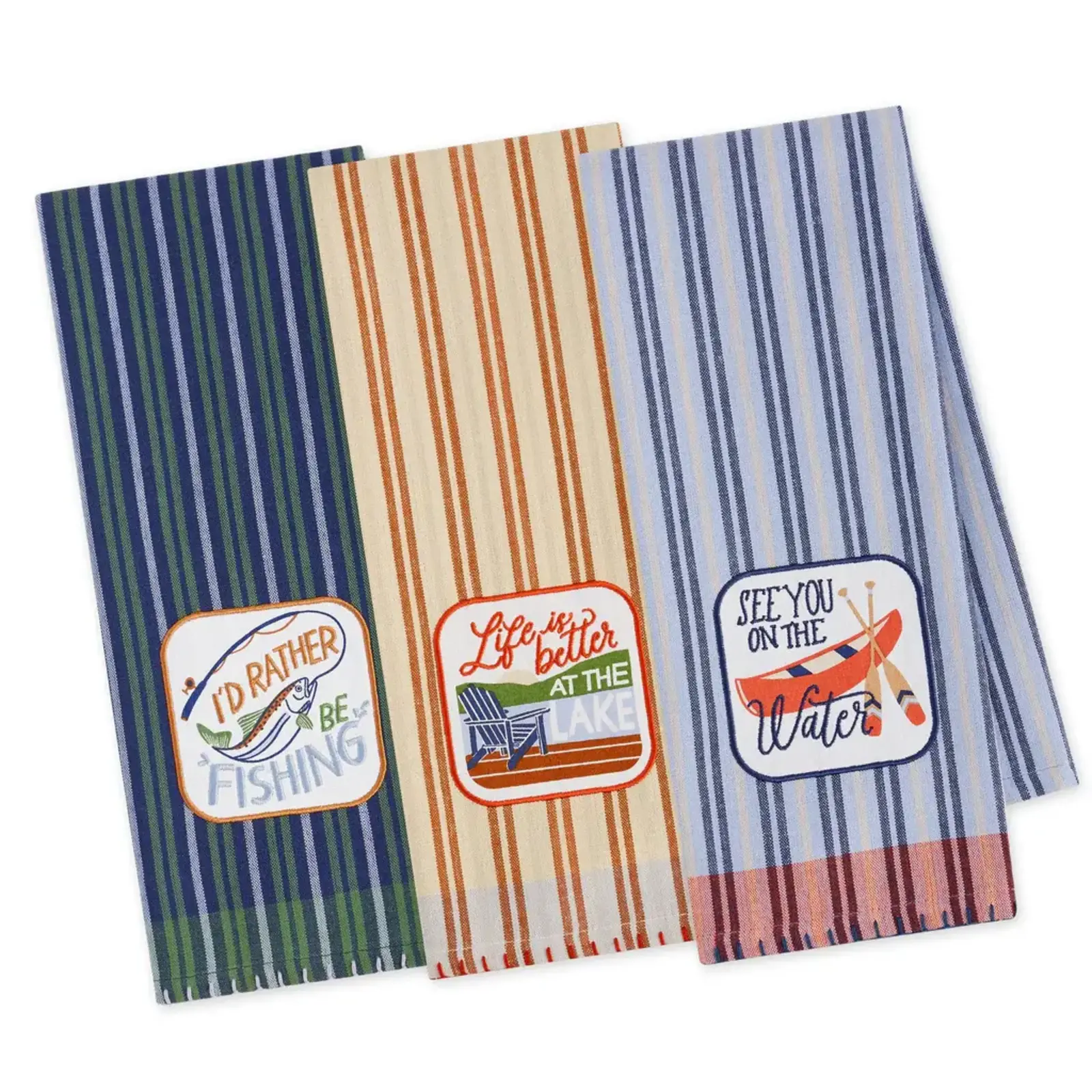 Design Imports DII Lakeside Embellished Dishtowel  (1)  756750 loading=
