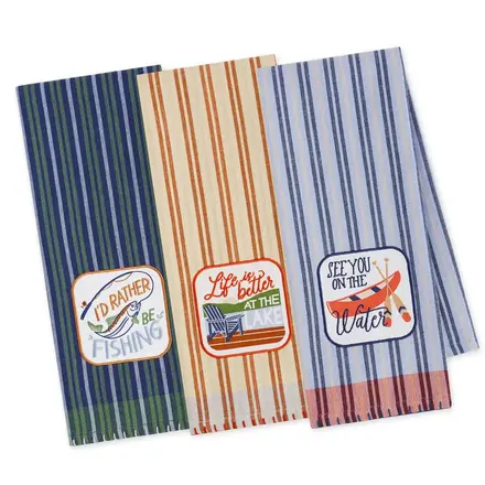 Design Imports DII Lakeside Embellished Dishtowel  (1)  756750