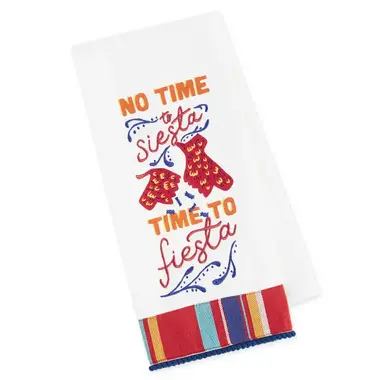 Design Imports DII Time to Fiesta Embellished Dishtowel  756706
