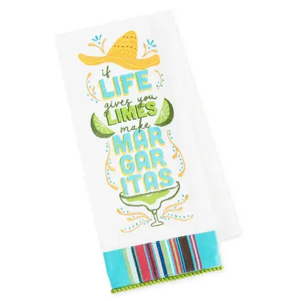 Design Imports DII Life Gives You Limes Embellished Dishtowel    756704
