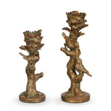 RAZ Imports Inc. 9.25" BIRD ON BRANCH CANDLE STICK LARGE (1)   4511334 L