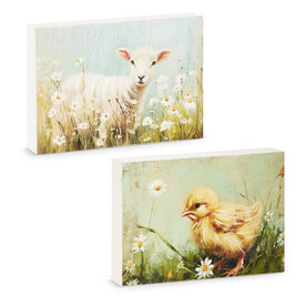 RAZ Imports Inc. 10" SPRING TIME IN DAISIES WALL BLOCK (1)  4515939