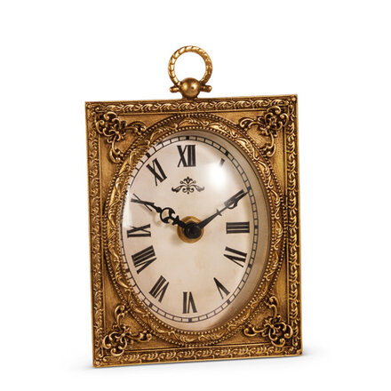 RAZ Imports Inc. 6" ANTIQUE GOLD CLOCK   4527979