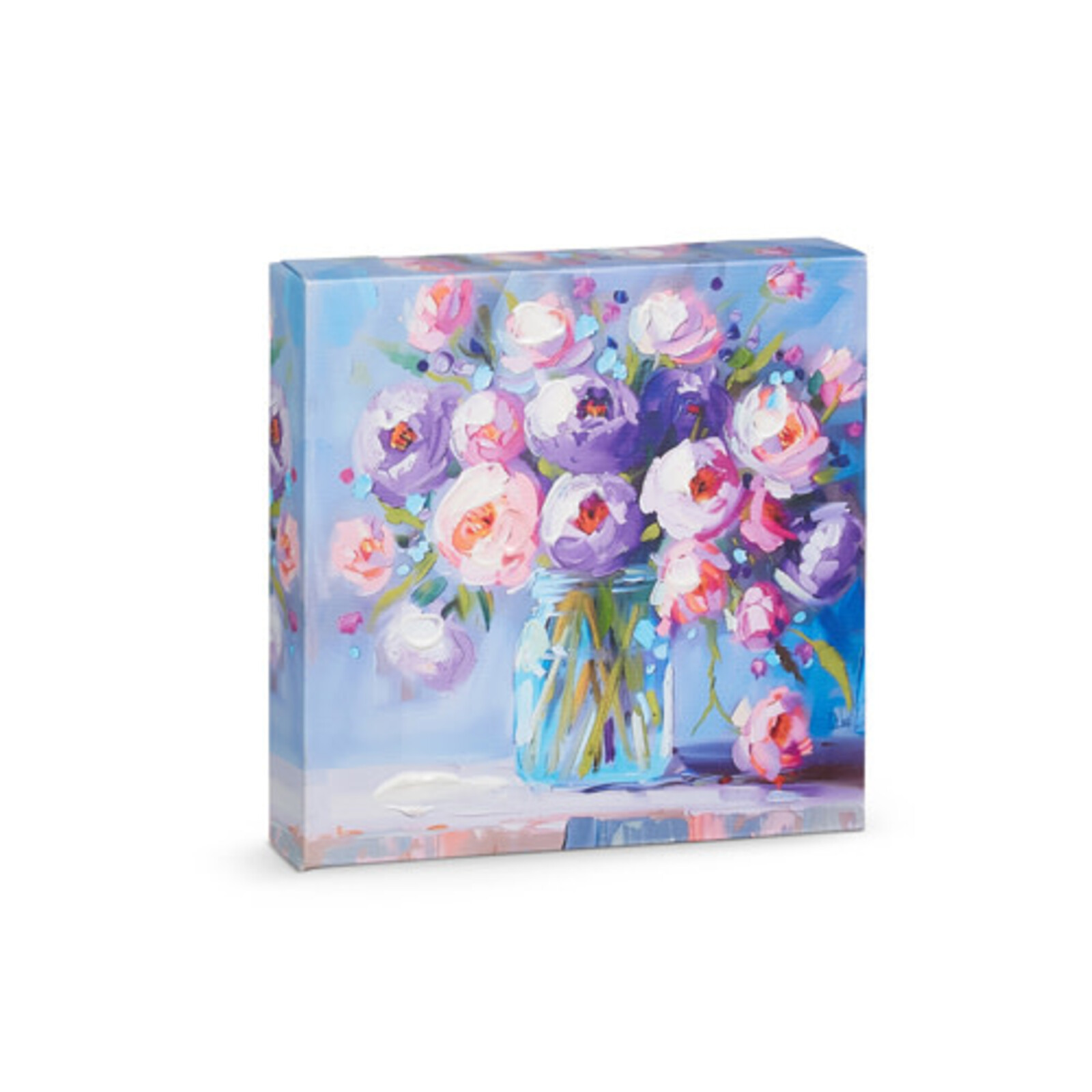RAZ Imports Inc. 6" PURPLE FLORAL WALL ART  4557357 loading=
