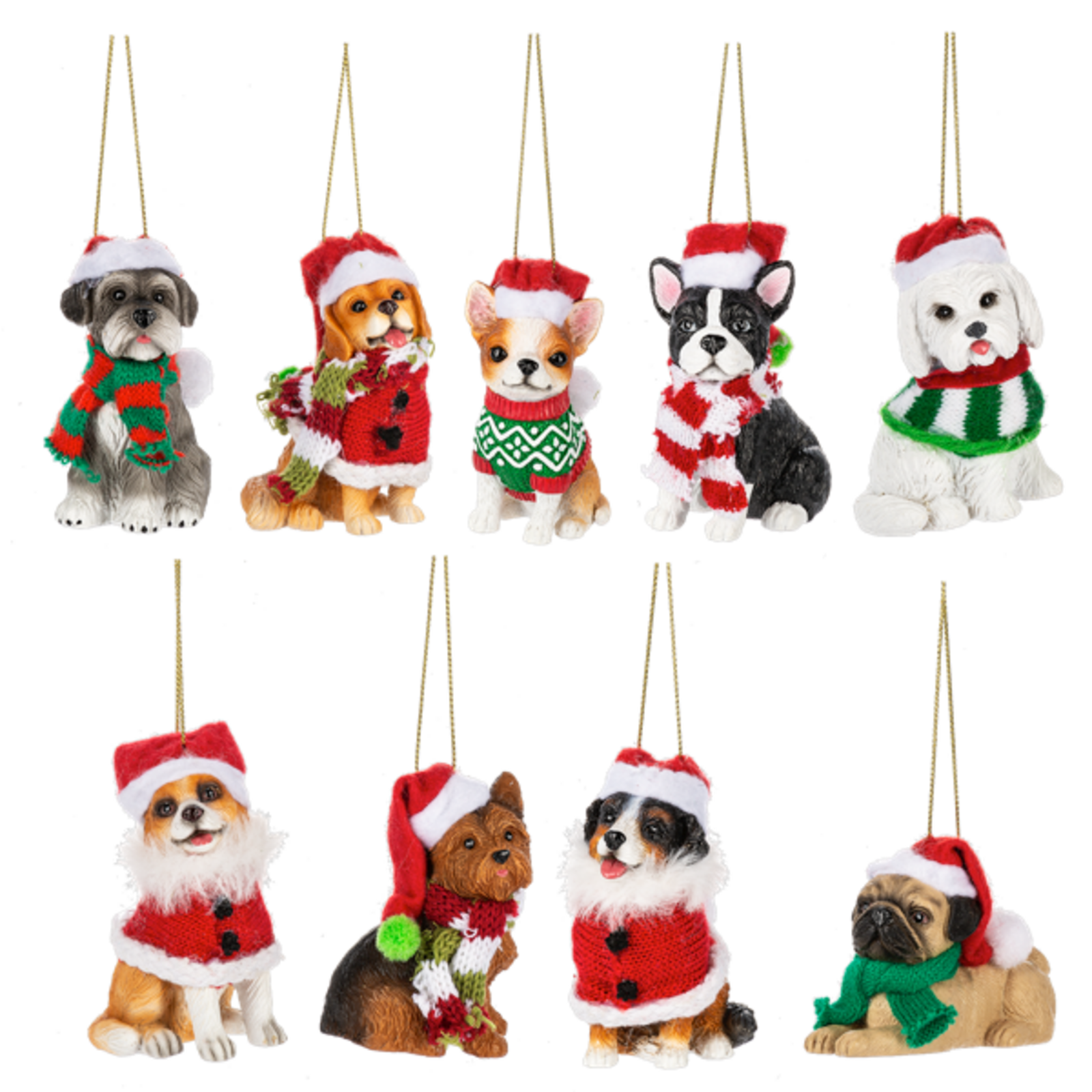Ganz Santa Paws is Coming to Town Ornaments (1)  EX27225 loading=