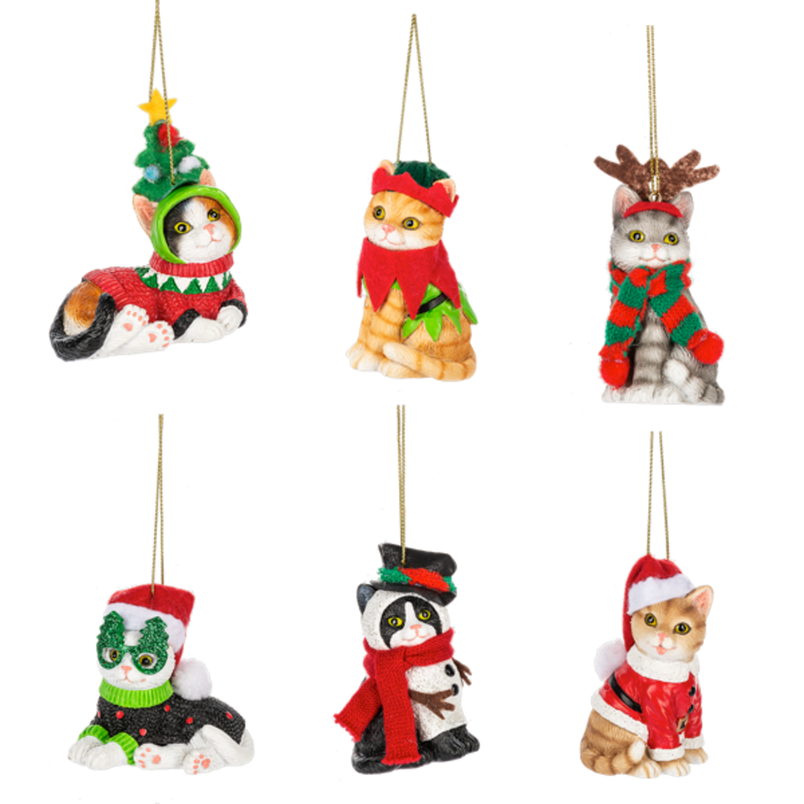Ganz Fleas Navidad Cat Ornaments (1)  EX27227 loading=