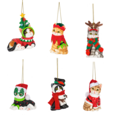 Ganz Fleas Navidad Cat Ornaments (1)  EX27227