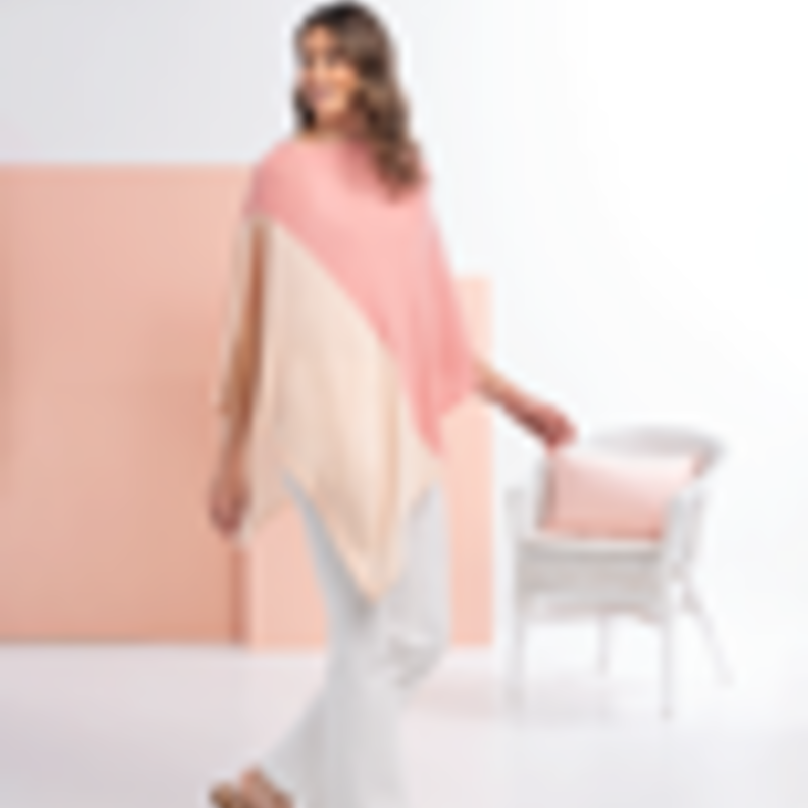 Simply Noelle Color Block Bordeaux Cape Wrap  Asst Colors (1)  SBRDCAP301 loading=