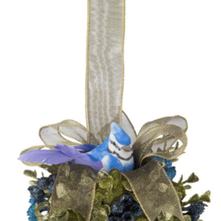 Kissing Krystals 5" Blue Jay Door Decor Kissball  KK631