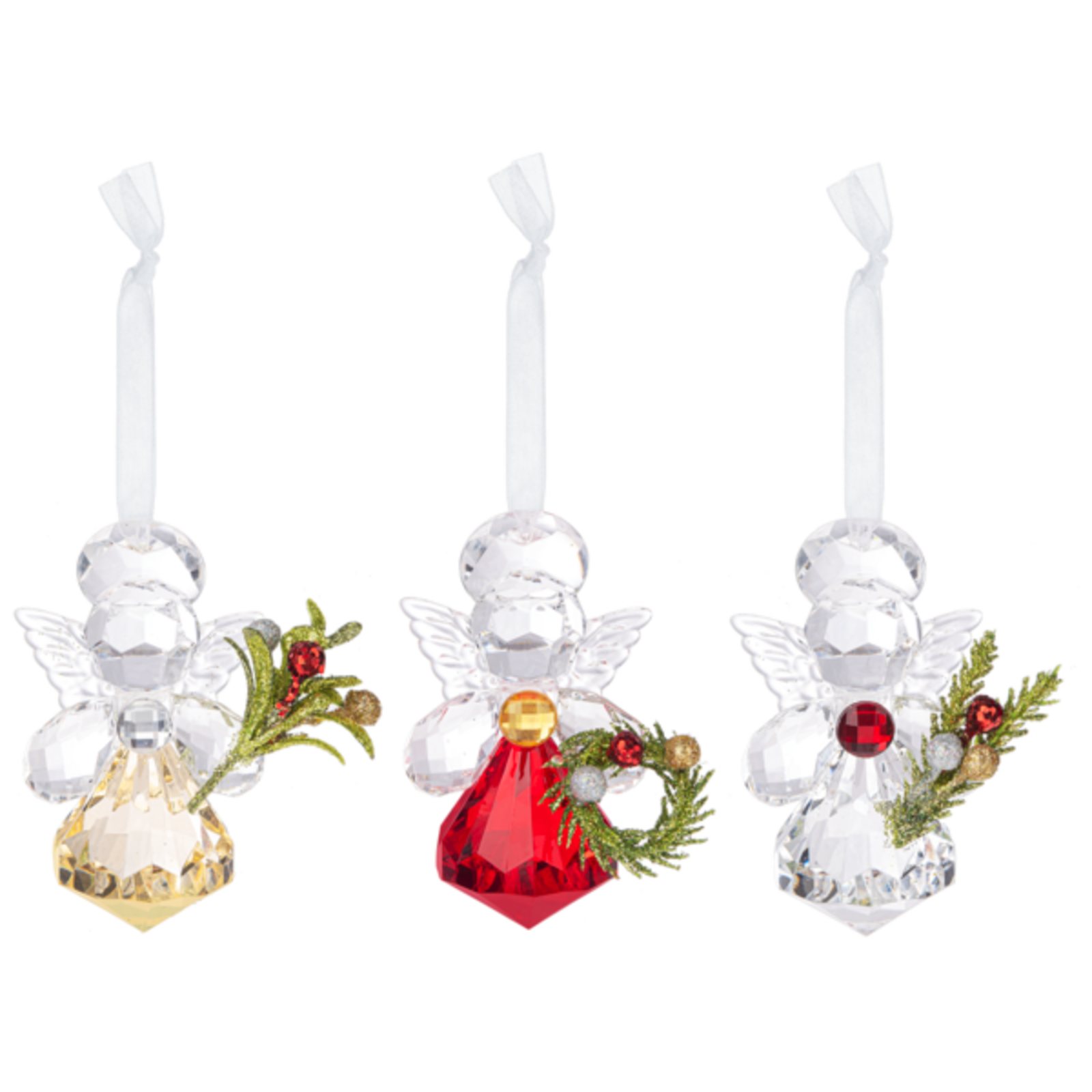 Kissing Krystals 2.75" Teeny Mistletoe Angels (1)  KK650 loading=