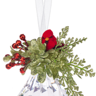 Kissing Krystals 5" Mini Cardinal Mistletoe Jewel  KK651