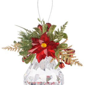 Kissing Krystals Poinsettia & Mistletoe Jewel  KK686