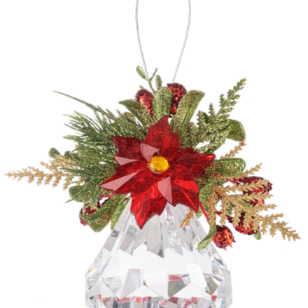 Kissing Krystals Poinsettia & Mistletoe Jewel  KK686