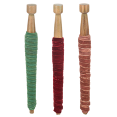 Ganz 180" Holiday Ribbon on Wood Needle (1)  MX196648