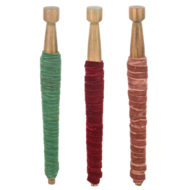 Ganz 180" Holiday Ribbon on Wood Needle (1)  MX196648