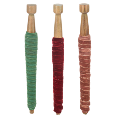 Ganz 180" Holiday Ribbon on Wood Needle (1)  MX196648