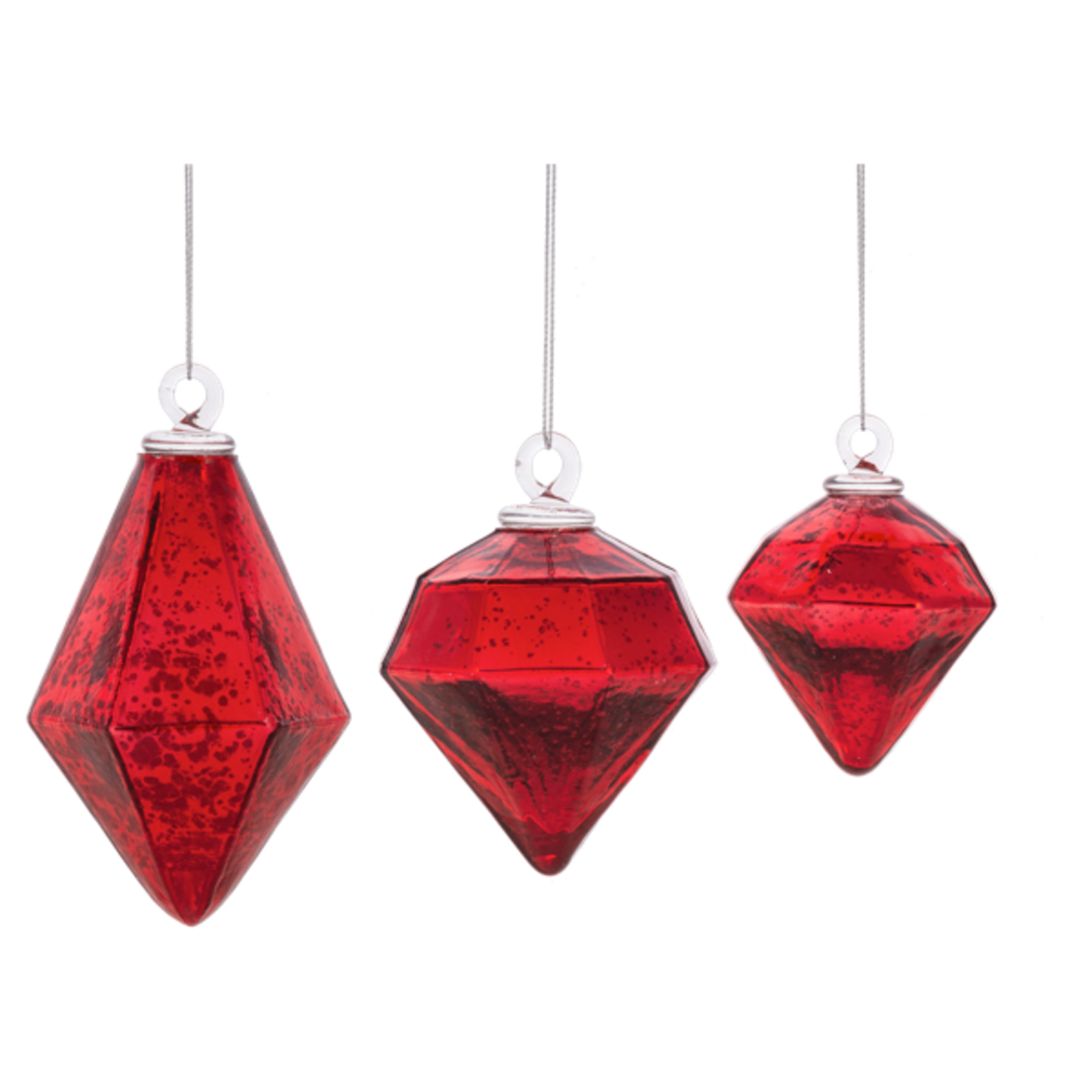 Ganz Kugel Red Diamond Shape Ornament (1)  MX199409 loading=