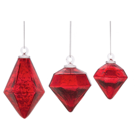 Ganz Kugel Red Diamond Shape Ornament (1)  MX199409