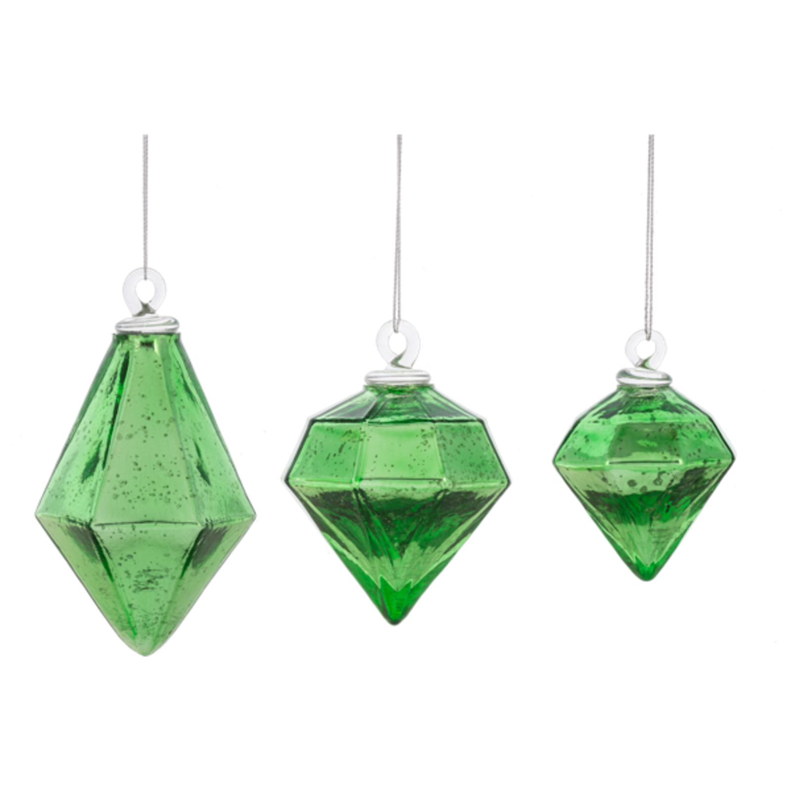 Ganz Kugel Green Diamond Shape Ornament (1)  MX199411 loading=