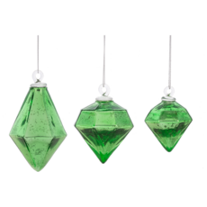 Ganz Kugel Green Diamond Shape Ornament (1)  MX199411